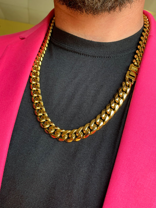 12mm | Miami Cuban Link | White Gold