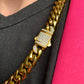 12mm | Iced Out Mens Miami Cuban Link Chain | 18K Gold | CZ Stones