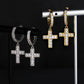 Cross Earrings | With CZ stones | 925 Silver