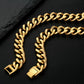 Wholesale KRKC 12mm Mens Cuban Link Curb Chain in 18K Gold