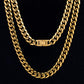 Wholesale Hip Hop Necklace 10mm Stainless Steel Miami Cuban Link Chain in 18K Gold For Men