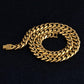 Wholesale Hip Hop Necklace 10mm Stainless Steel Miami Cuban Link Chain in 18K Gold For Men