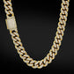 12mm | Iced Out | Mens Miami Cuban Link Chain | White Gold, 14k Gold