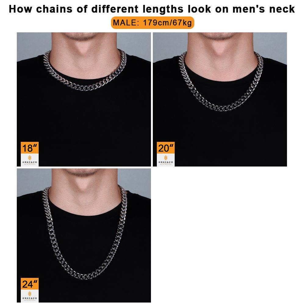 Wholesale Hip Hop Necklace 12mm Mens cuban Link Curb Chain in White Gold