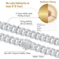 Wholesale KRKC 12mm Iced Out Mens Cuban Link Chain in White Gold