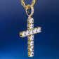 Cross Pendant | Iced out | 14k Gold