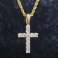 Cross Pendant | Iced out | 14k Gold