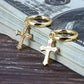 Iris Cross 925 Silver | Dangle Earrings | Plated 14K Gold & Stones