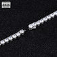 Wholesale 5mm 925 Sterling Silver Tennis Chain With Diamond CZ Plated White Gold Plated