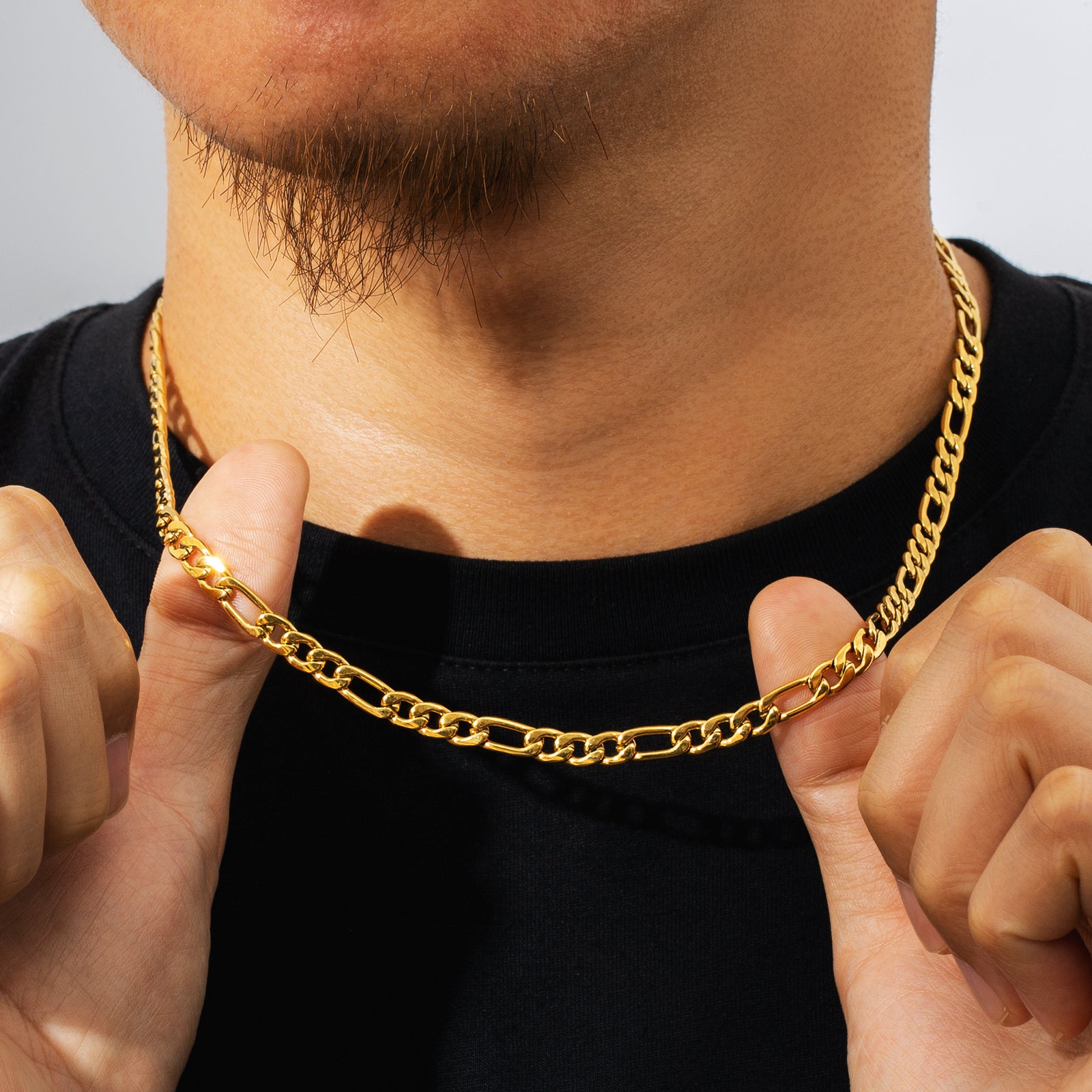 Figaro Chain | 5mm | 18k Gold Plating