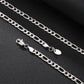 Figaro Chain | 5mm | 18k White Gold Plating