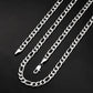 Figaro Chain | 7mm | 18k White Gold Plating